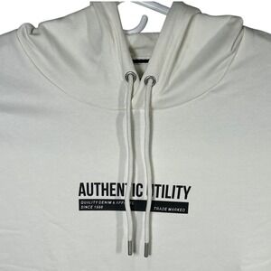 Johnny Bigg Mens‎ Authentic Utility Hoodie Sweatshirt White New